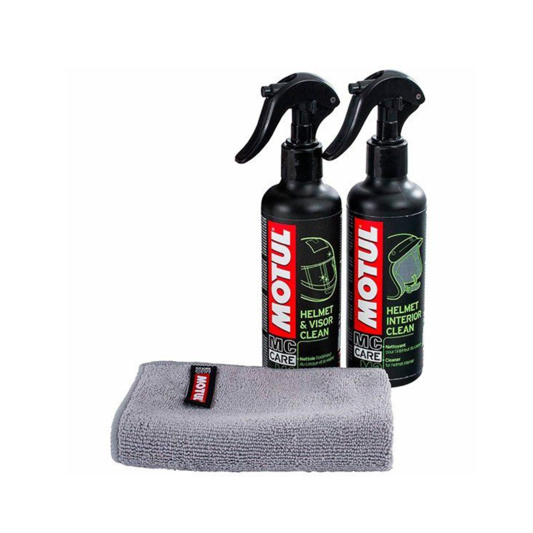 Kit Limpeza Capacete Motul (M1+M2+Pano MicroFibras)