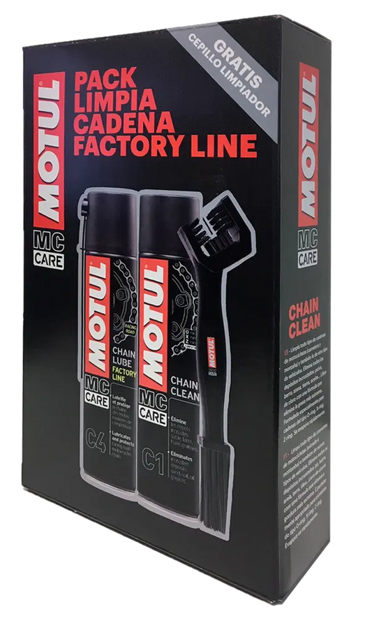 Motul Kit Limpeza Corrente Motul Factory Line (C4+C1+Escova)