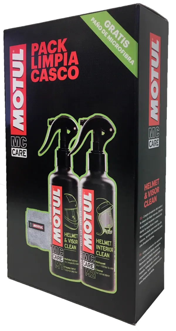 Motul Kit Limpeza Capacete  Motul (m1+m2+Pano MicroFibras)