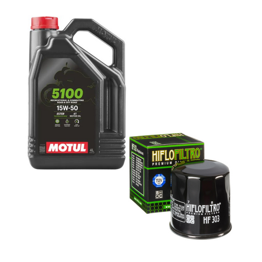 MOTUL5100 15W50 4L  + HIFLO