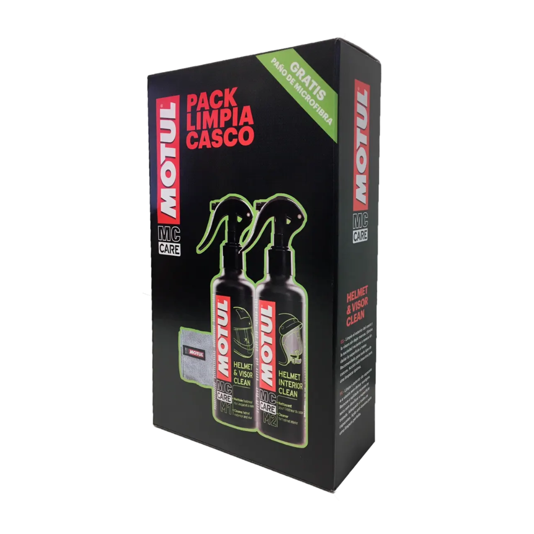 Kit Limpeza Capacete  Motul (M1+M2+Pano MicroFibras)